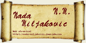 Nada Miljaković vizit kartica